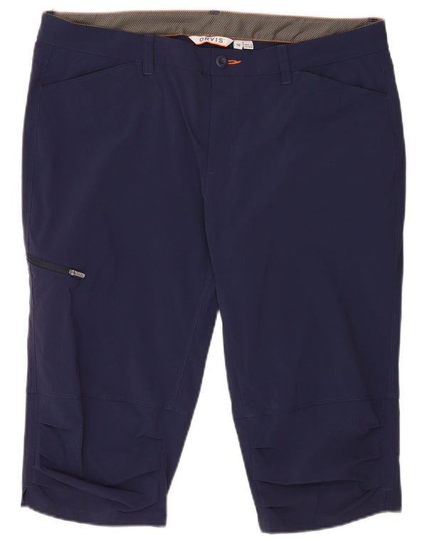Orvis Dame Cargo Shorts UK 16 Large W36 Navy Blue Nylon