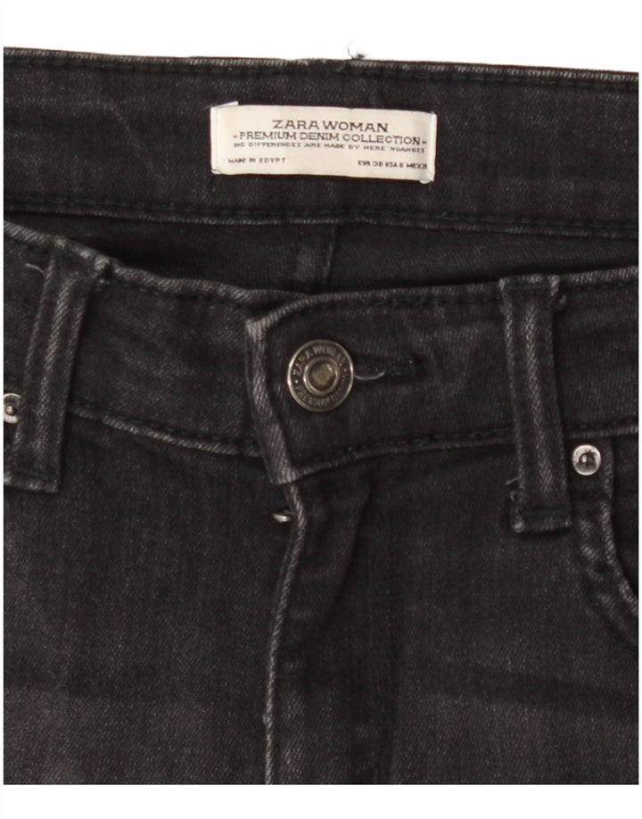 ZARA Womens Flared Jeans EU 38 Small W28 L32 Black