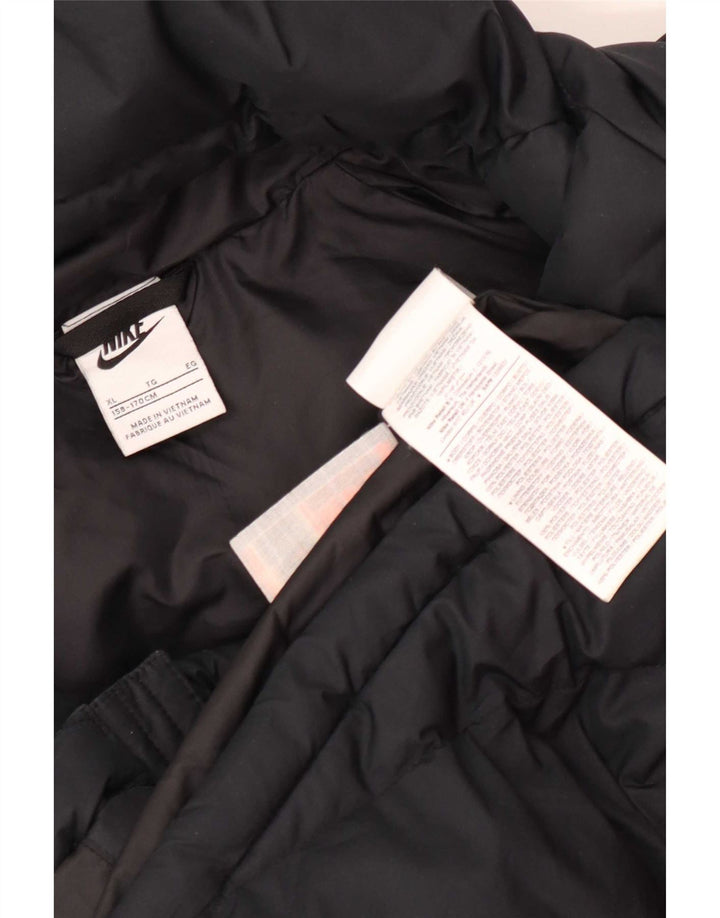 Nike drenge hættepolstret jakke 13-14 år XL sort polyester