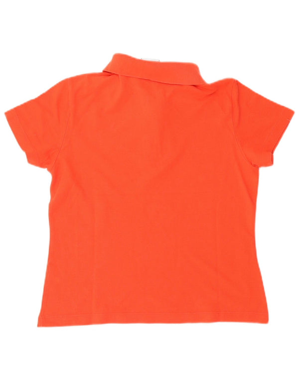 Diadora Dame Polo Shirt UK 14 Medium Orange Bomuld