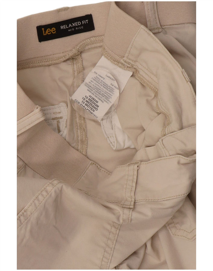 Lee Womens Relaxed Fit Capri Bukser US 10 Medium W32 L22 Off White