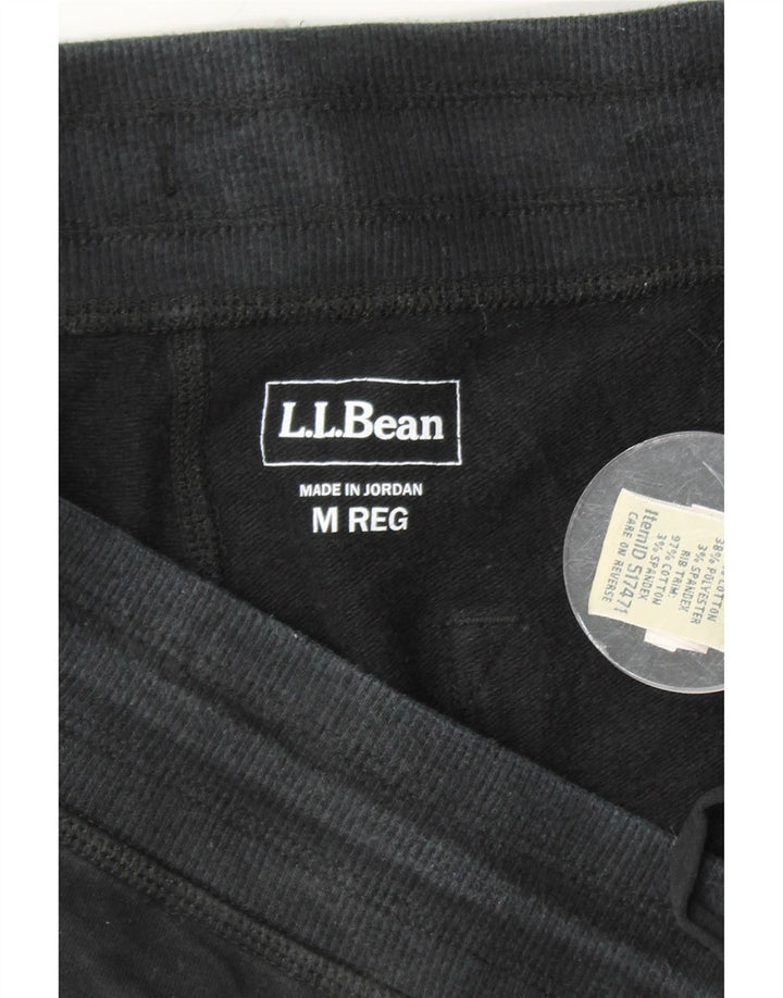 L.L.BEAN Dame træningsdragt Bukser Joggers UK 14 Medium Sort Bomuld