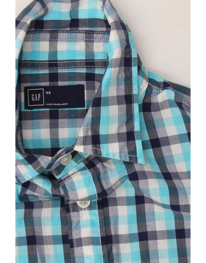 GAP Mens Shirt XS Blue Check Cotton