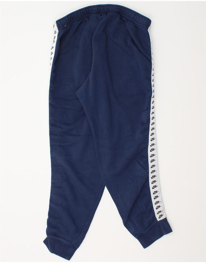 NIKE Grafisk træningsdragt bukser til mænd Joggers Large Navy Blue Colourblock