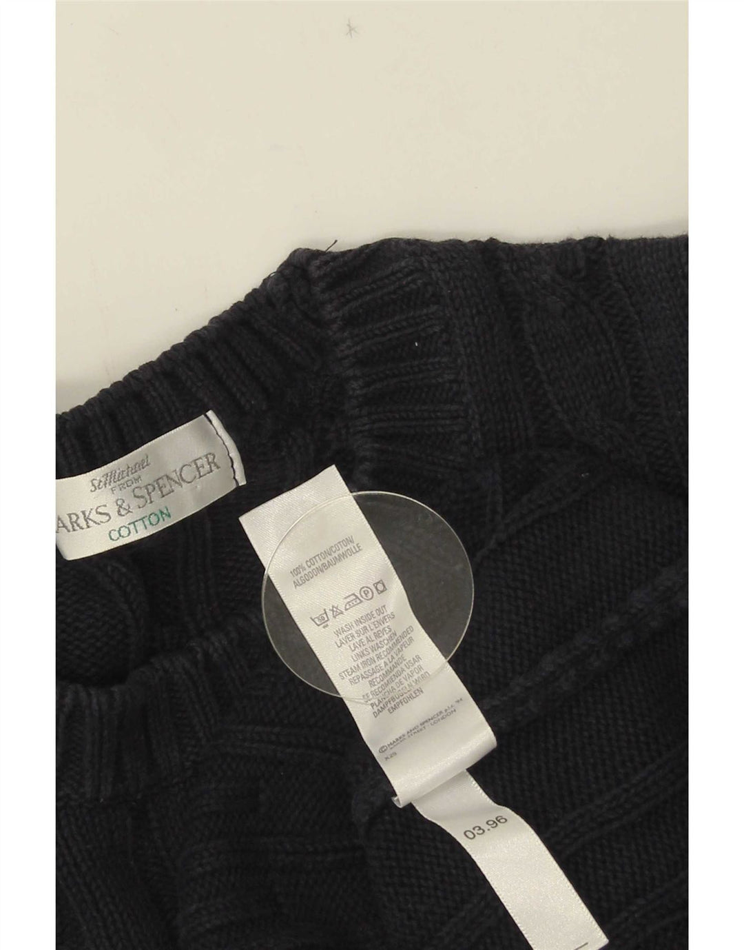 Marks & Spencer Herre sweater med rund hals, medium marineblå bomuld