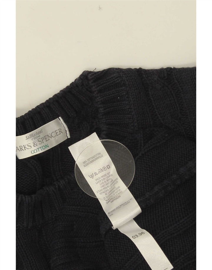 Marks & Spencer Herre sweater med rund hals, medium marineblå bomuld