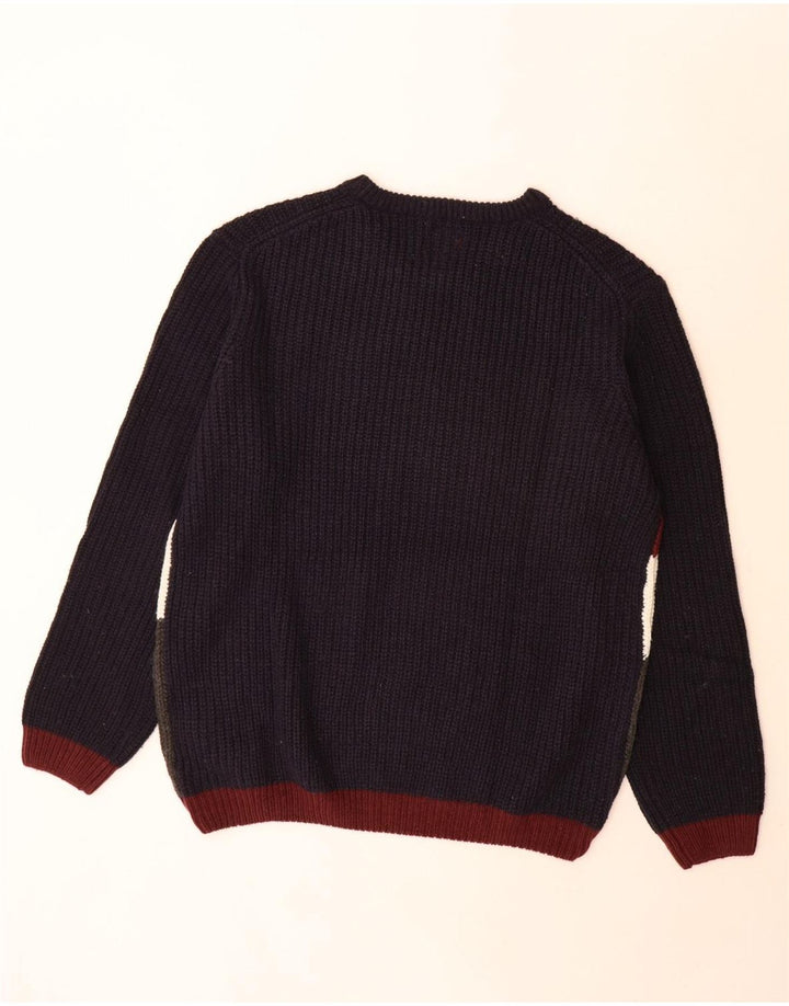 Guess Herre rund hals sweater 2XL flerfarvet Colourblock akryl
