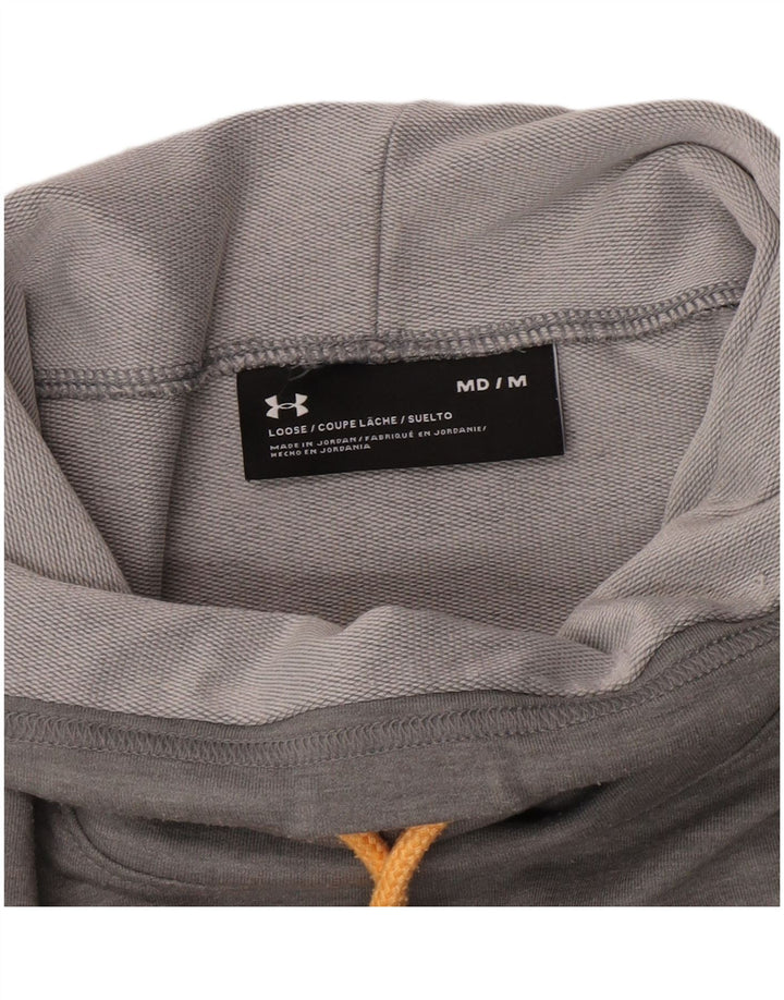 Under Armour Dame Roll Neck Sweatshirt Jumper UK 14 Medium Grey Flecked