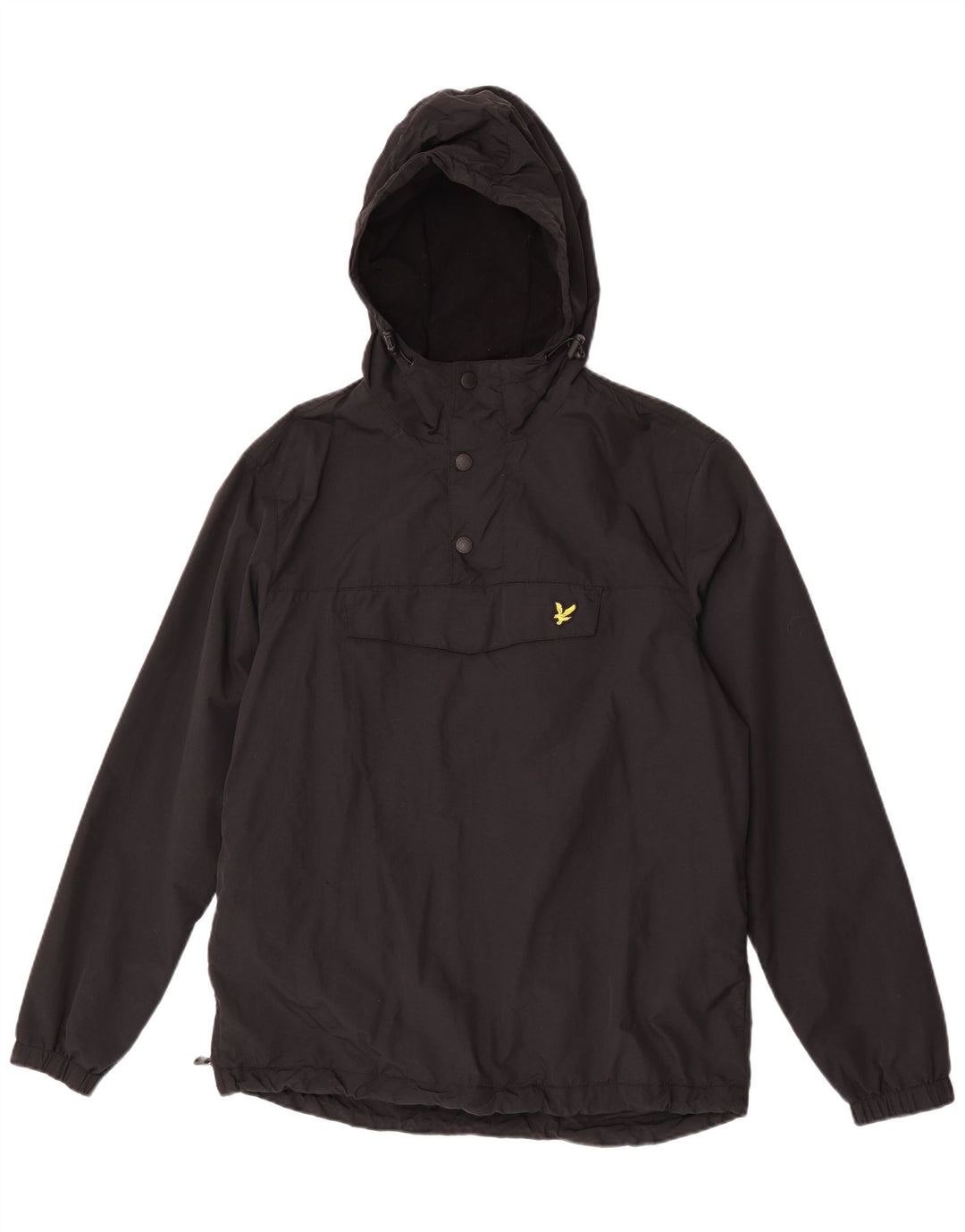 Lyle & Scott Mens Hooded Anorak Jacket UK 40 Large Black Nylon