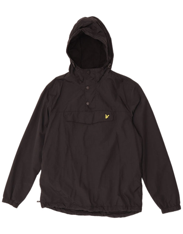 Lyle & Scott Mens Hooded Anorak Jacket UK 40 Large Black Nylon