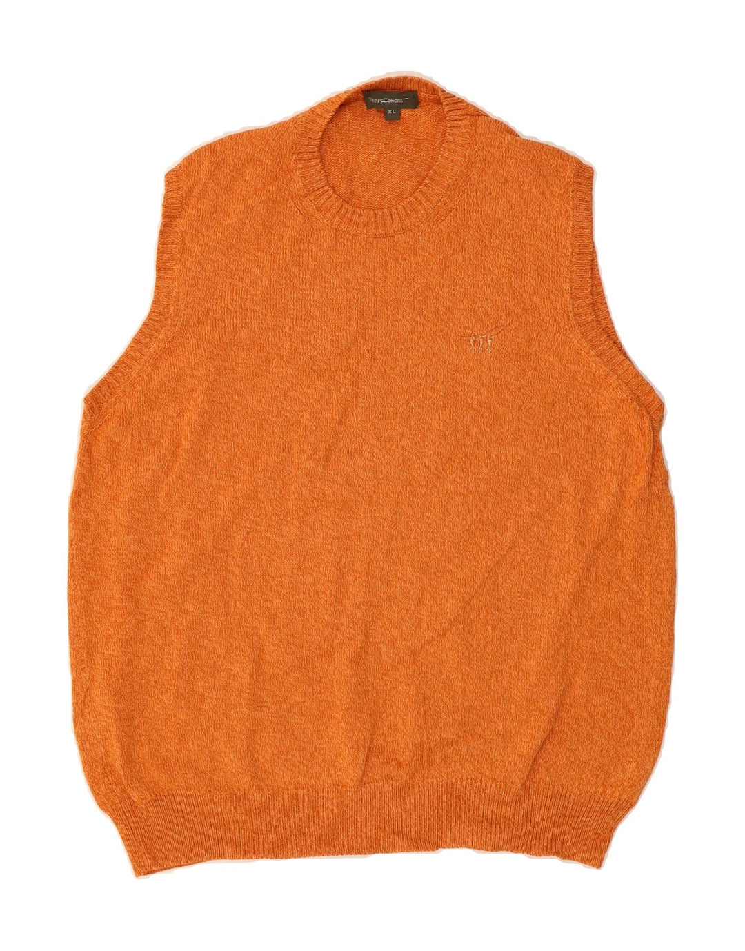 HENRY COTTONS Mens Vest Tank Top XL Orange Cotton Vintage Henry Cottons and Second-Hand Henry Cottons from Messina Hembry 