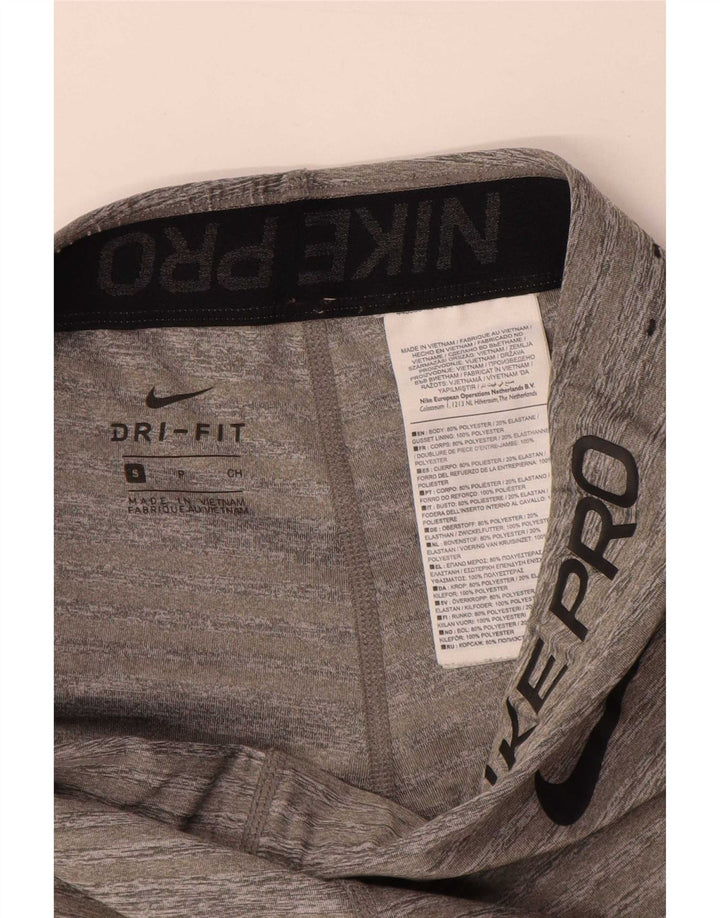 Nike Dame Dri Fit Grafiske Capri Leggings UK 10 Small Grå Flecked