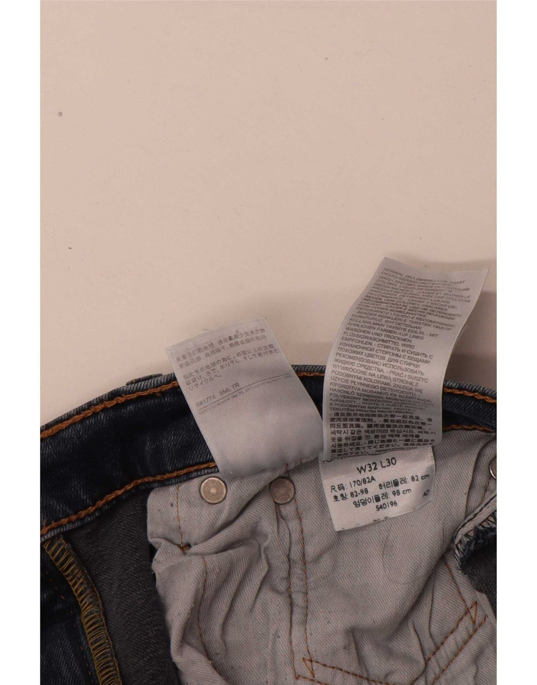 Levi's Womens 512 Slim Tapered Jeans W32 L30 Blå Bomuld