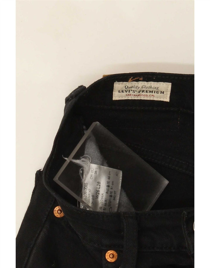 Levi's Dame 501 Straight Jeans W26 L28 Sort