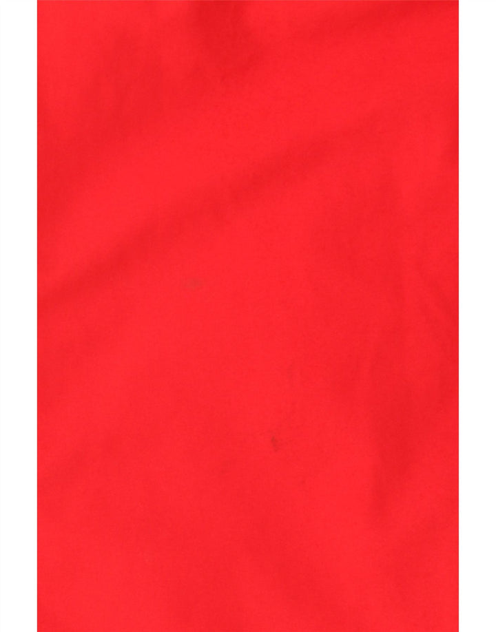 Adidas Regnjakke med hætte til mænd UK 42/44 Large Red Colourblock Polyester