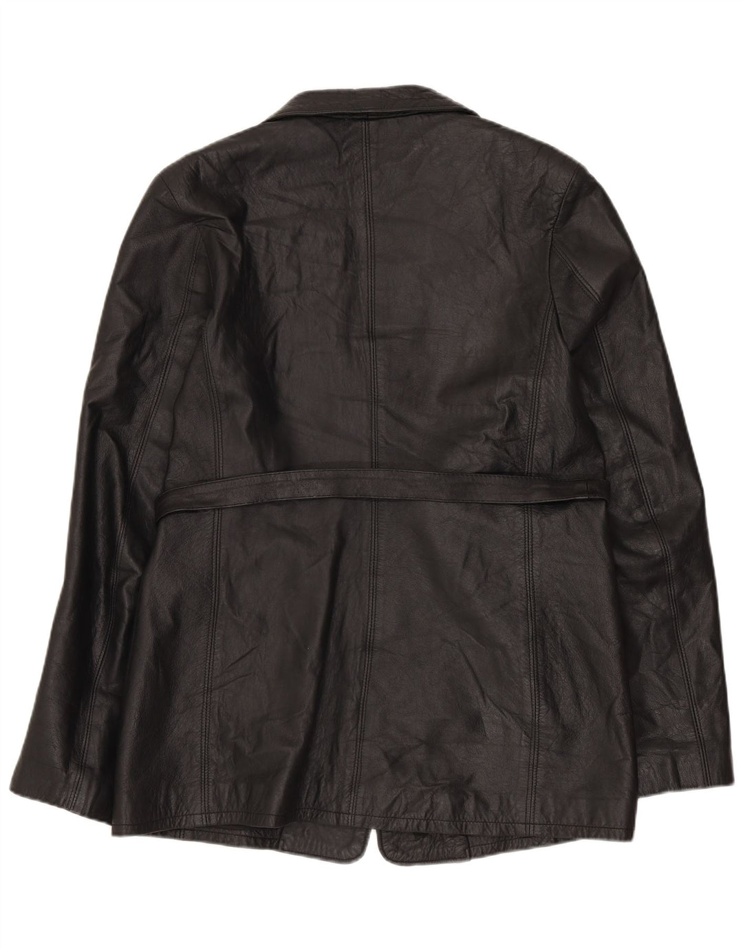 Vagabond Dame Læderjakke UK 16 Stor Sort Læder