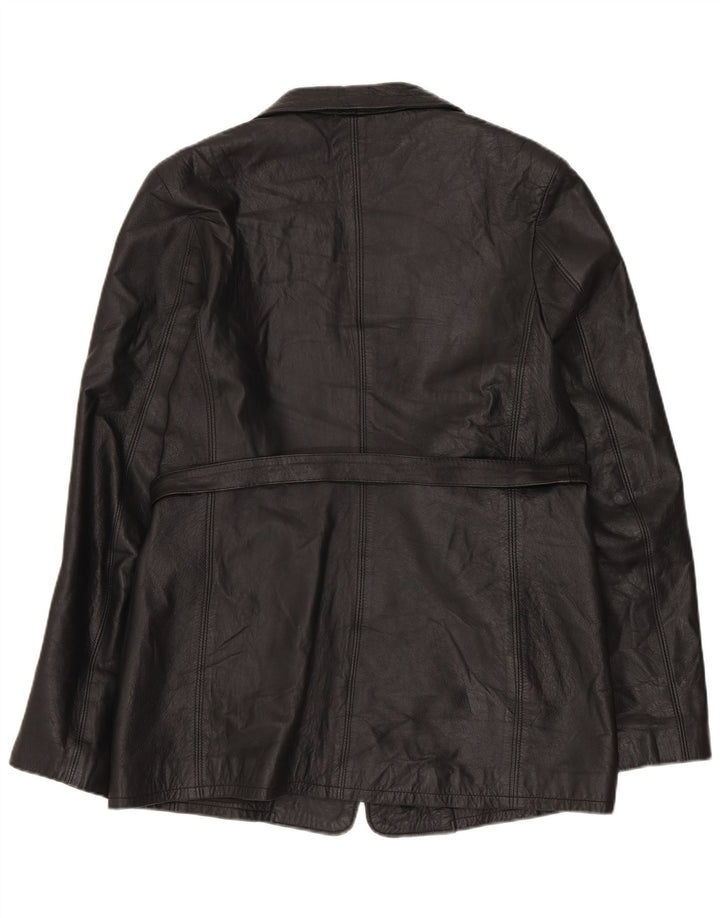 Vagabond Dame Læderjakke UK 16 Stor Sort Læder