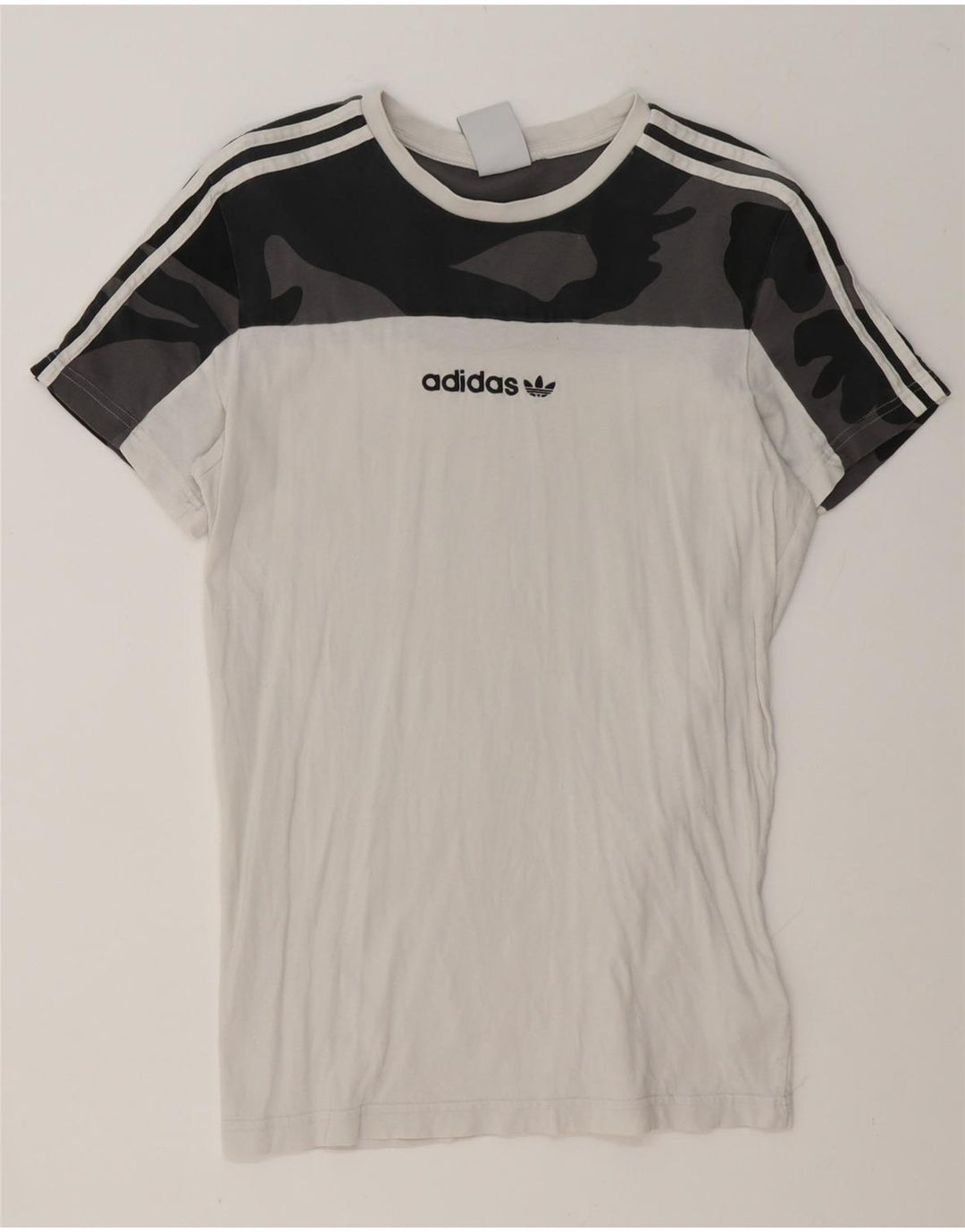 Adidas Herre T-Shirt Top Lille hvid Camouflage Bomuld