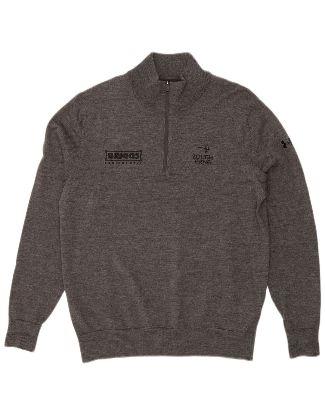 UNDER ARMOR Herre høj grafisk lynlås-hals sweater mellemgrå