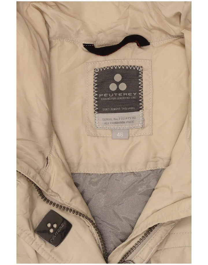 PEUTEREY Polstret jakke til kvinder IT 46 Large Off White Polyamid