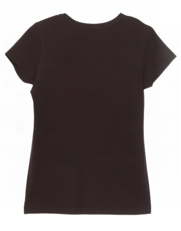 Adidas Dame Grafisk T-Shirt Top IT 40 Lille Sort Bomuld