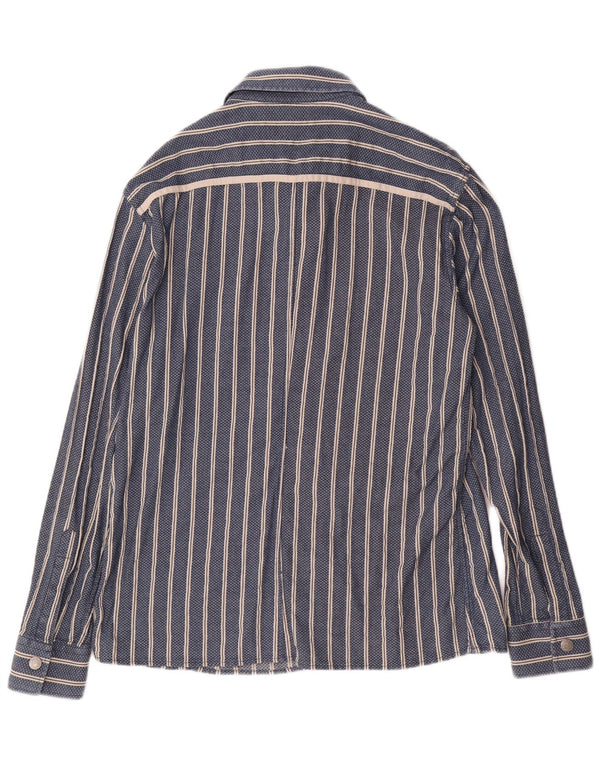 ARMANI JEANS Herreskjorte 2XL Blå Stribet