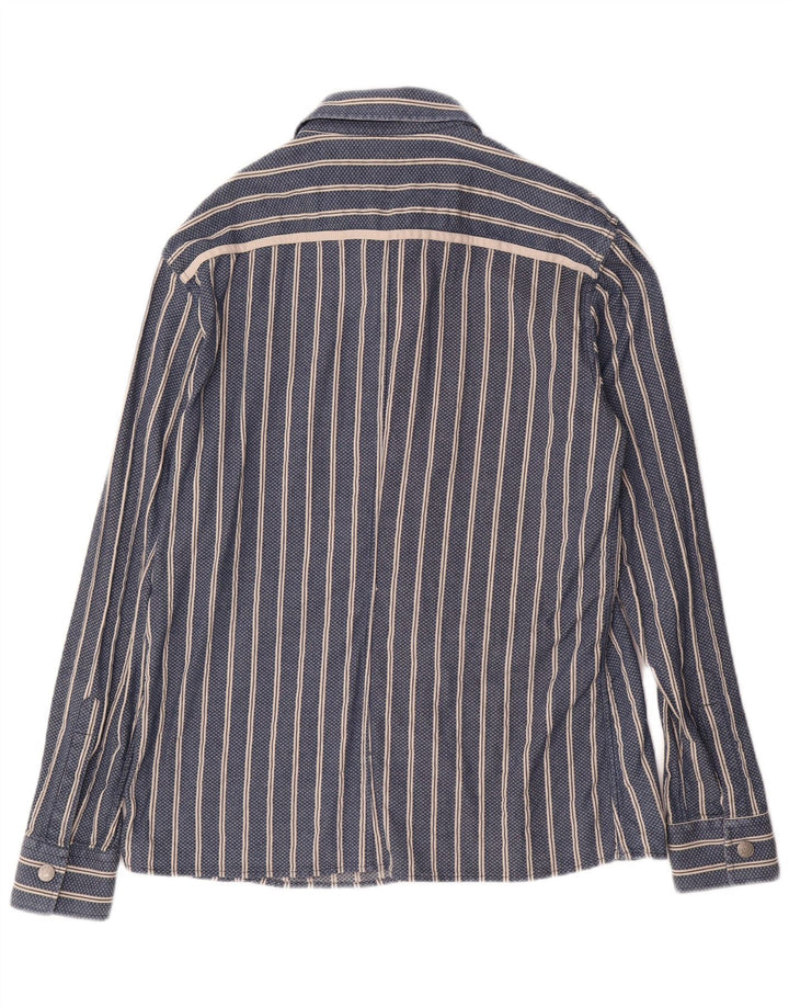 ARMANI JEANS Herreskjorte 2XL Blå Stribet