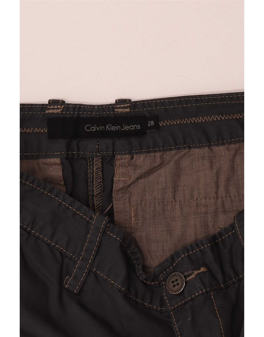 Calvin Klein Lige Chinobukser til kvinder W28 L29 Grå
