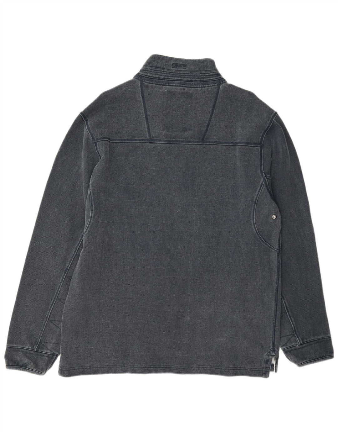 Besætningsbeklædning Herre Zip Neck Sweatshirt Jumper Medium Grå Bomuld