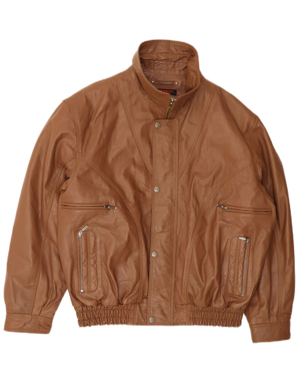 MADDOX Herre læderjakke UK 42 XL Brunt læder