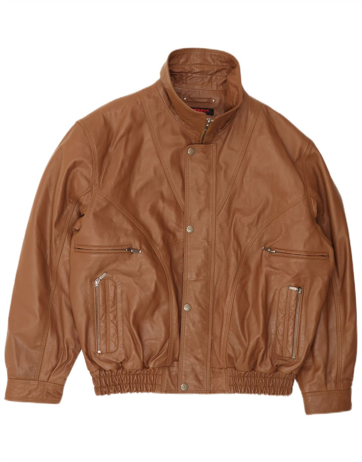 MADDOX Herre læderjakke UK 42 XL Brunt læder