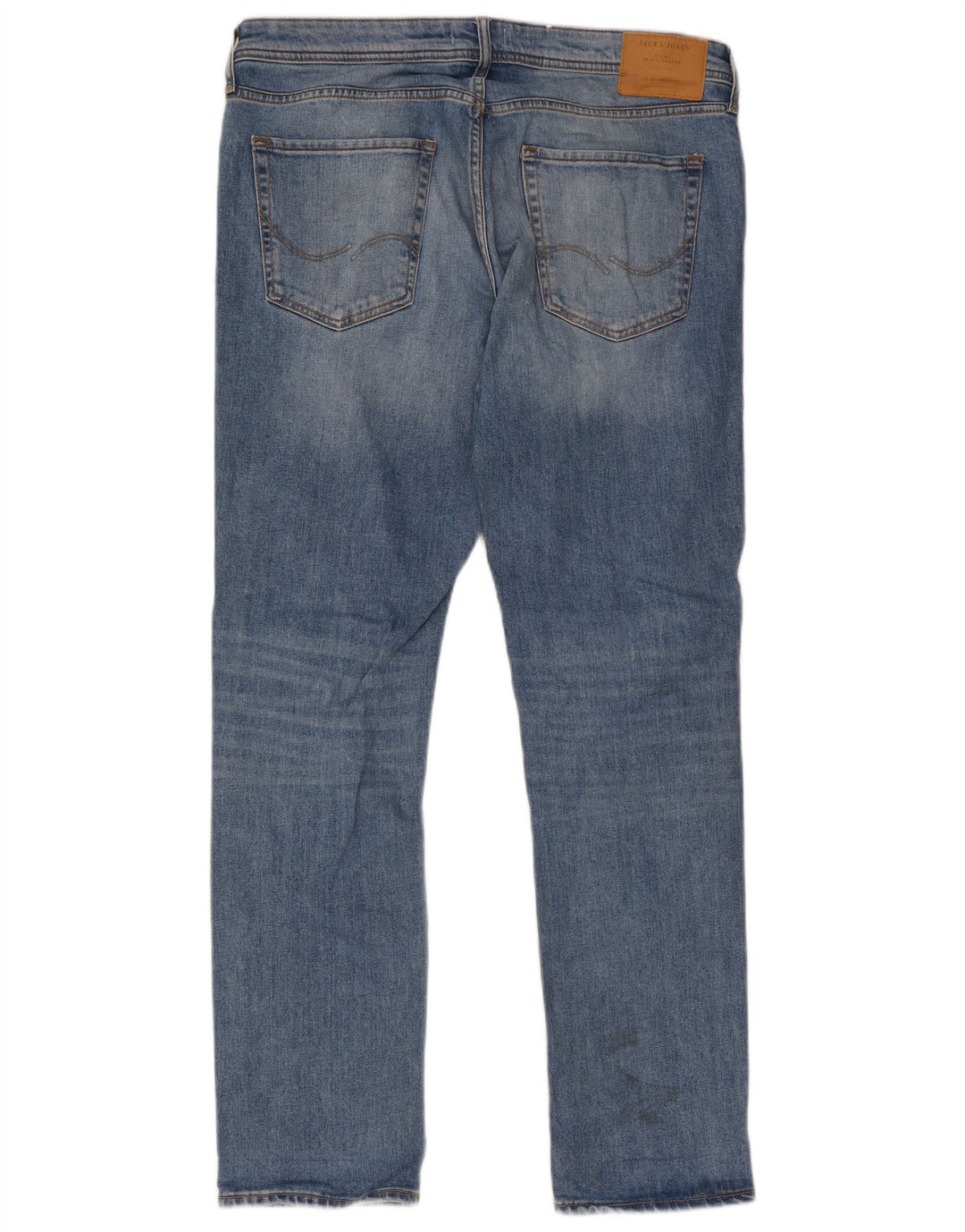 Jack & Jones Herre Tim Distressed Slim Jeans W36 L34 Blå Bomuld
