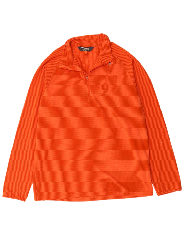 Mountain Warehouse Mens Pullover Tracksuit Top Large Orange Striped