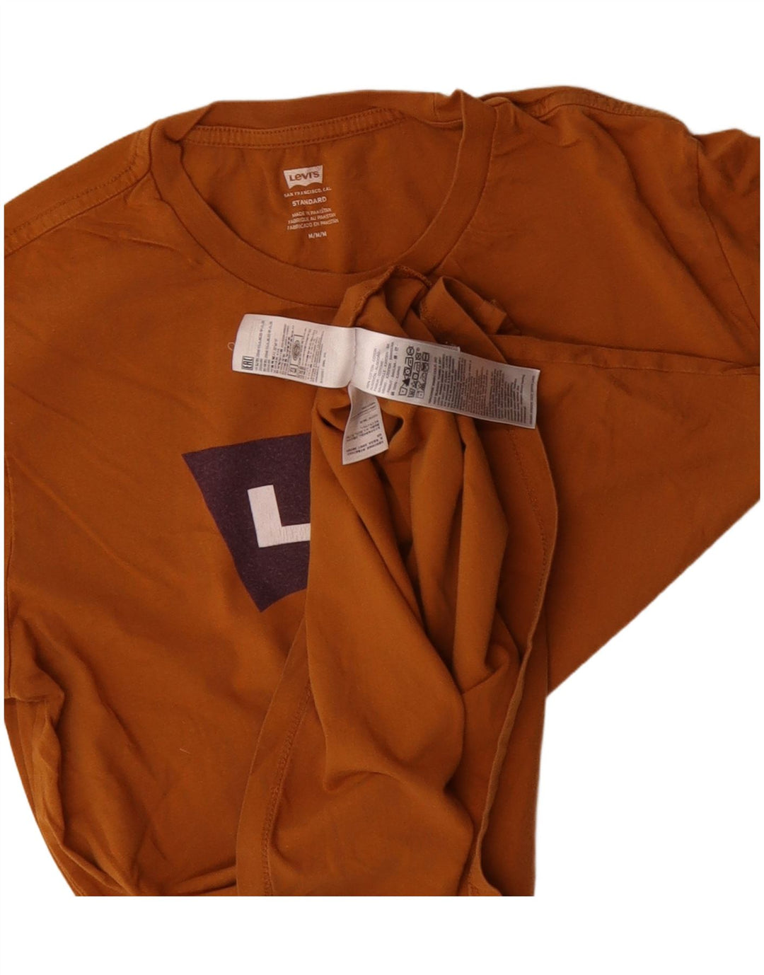 Levi's Herre Standard Fit Grafisk T-shirt Top Medium Brun Bomuld
