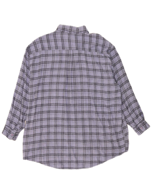 Jack Wills Dame Oversized skjortekjole UK 12 Mellem blå ternet bomuld