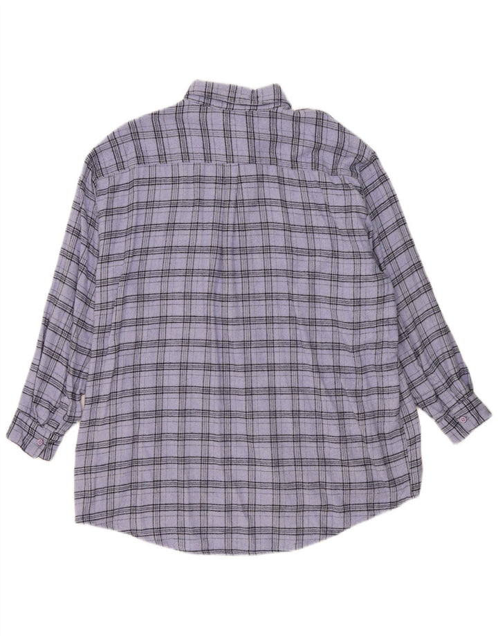 Jack Wills Dame Oversized skjortekjole UK 12 Mellem blå ternet bomuld