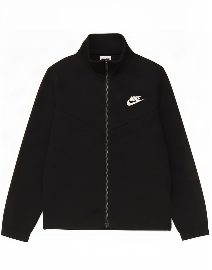 Nike drenge grafisk træningsdragt topjakke 8-9 år Lille sort polyester