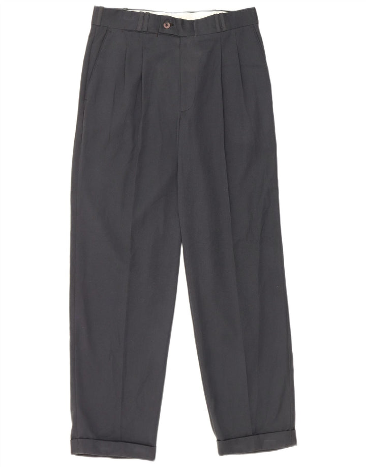 Farah Herre Pegged Suit Bukser W30 L28 Marineblå Polyester