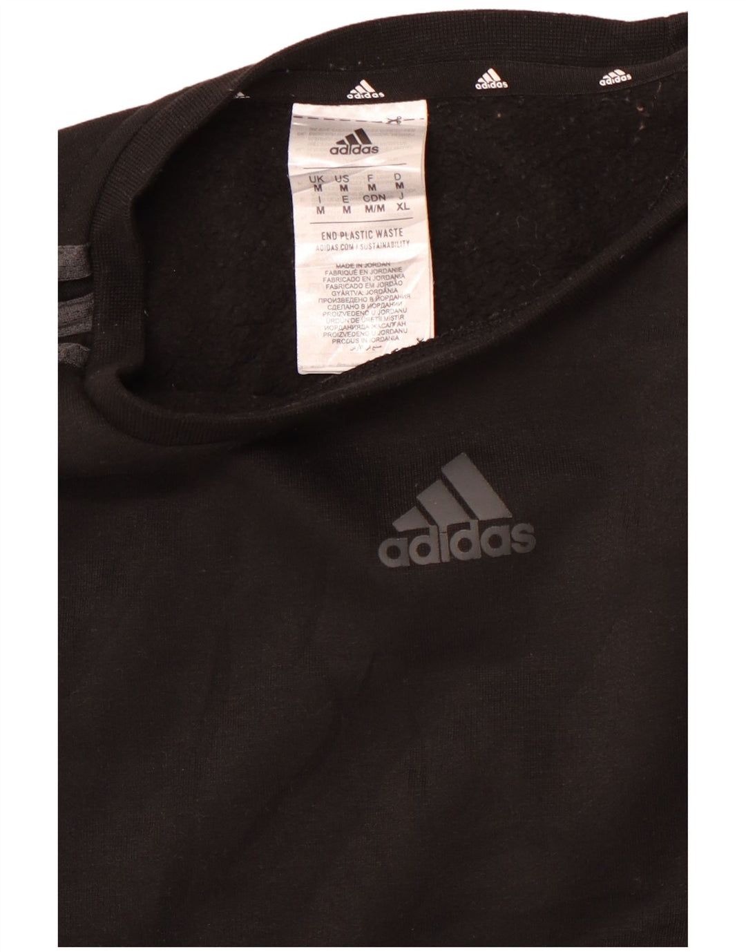 ADIDAS Sweatshirt til mænd, medium sort polyester