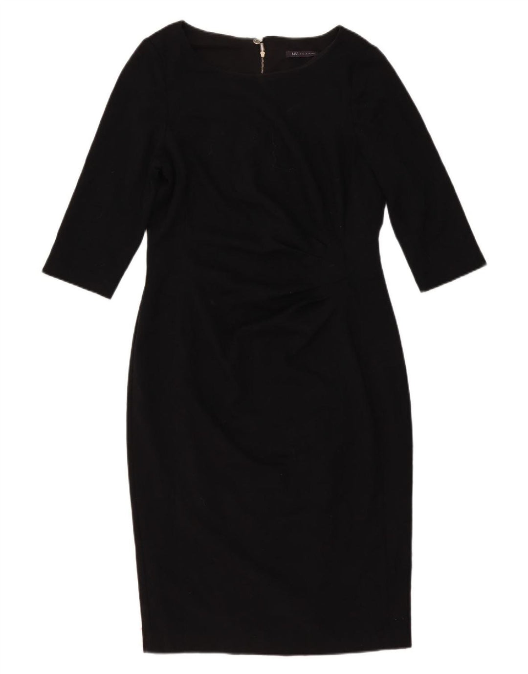 Marks & Spencer Kvinders 3/4-ærmede Skedekjole UK 16 Stor sort polyester