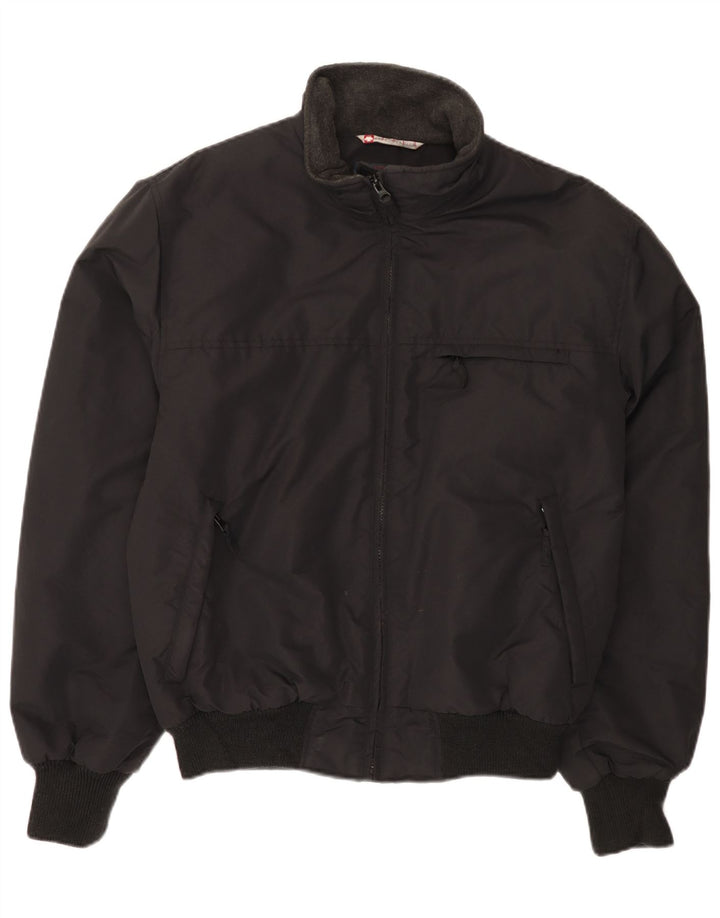 Canadiens Herre Bomber Jacket UK 42 XL Sort Nylon