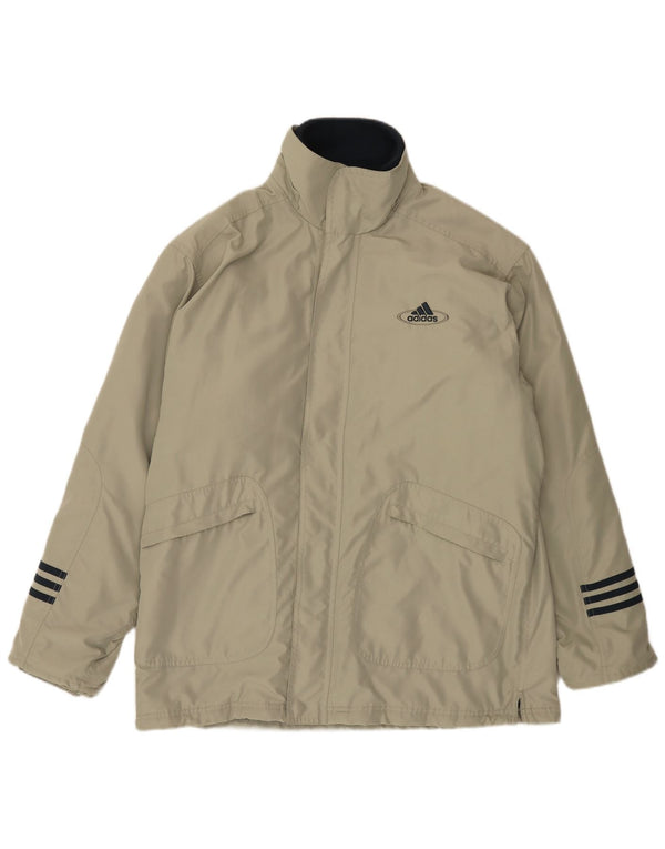 Adidas Herre Windbreaker Jacket UK 38/40 Medium Grey Polyester