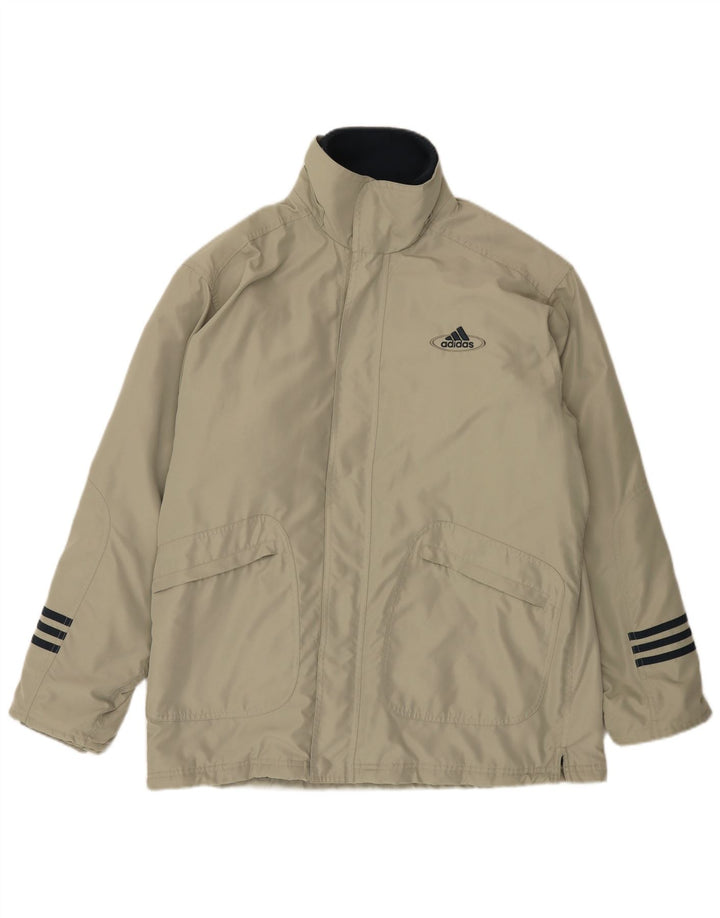 Adidas Herre Windbreaker Jacket UK 38/40 Medium Grey Polyester