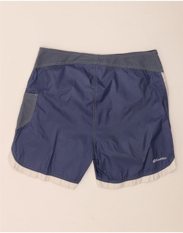 LOTTO Badeshorts til mænd UK 40/42 Large W34 Navy Blue Colourblock Nylon