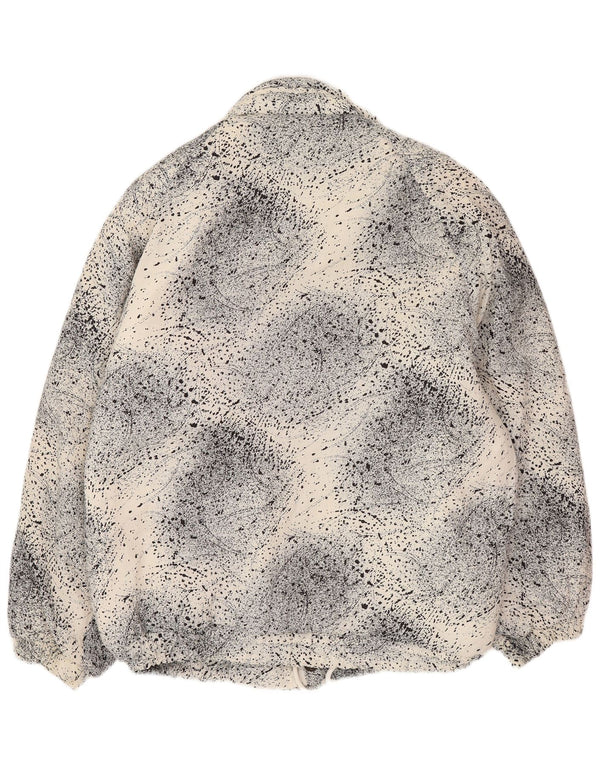 BRUGI Mens Loose Fit Windbreaker Jacket UK 32 2XS Off White Flecked