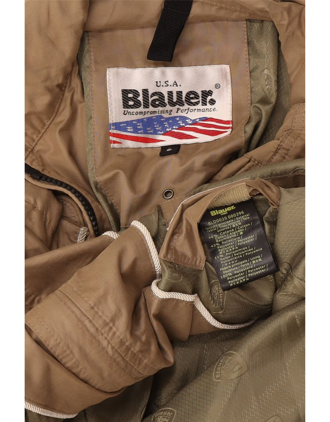 Blauer Womens Utility Jacket UK 10 Small Beige Bomuld