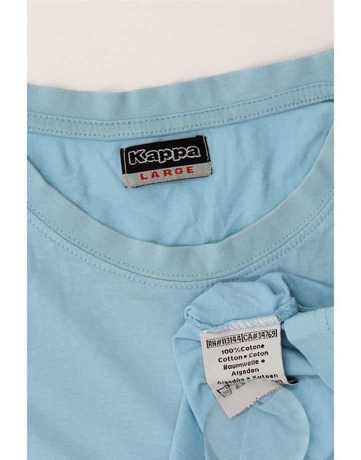 Kappa Herre T-Shirt Top Stor Blå Bomuld