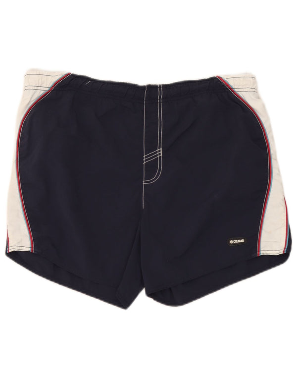 Colmar Grafiske badeshorts til mænd IT 52 XL Navy Blue Colourblock