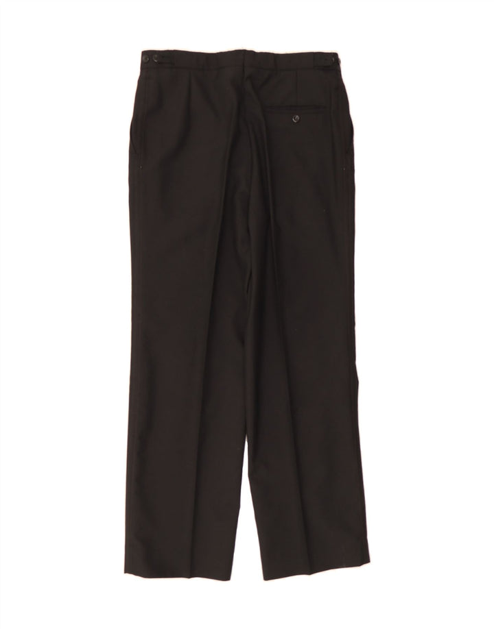 CANDA Mens Straight Suit Trousers W34 L29 Black Polyester Vintage Canda and Second-Hand Canda from Messina Hembry 