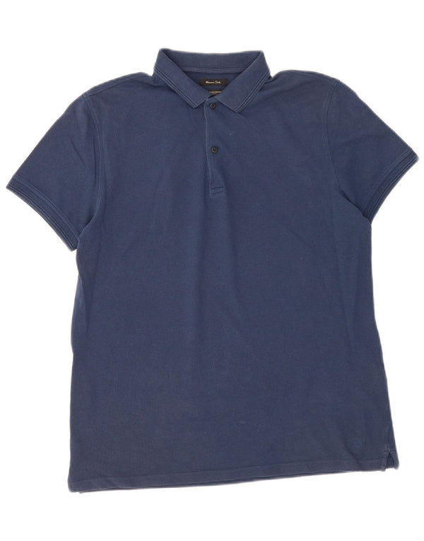 Massimo Dutti Herre poloshirt Medium Navyblå Bomuld